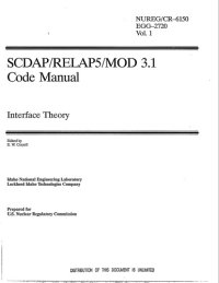 cover of the book SCDAP/RELAP5/MOD3.1 code manual