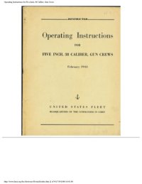 cover of the book Operating instructions for five inch 38 caliber gun crews