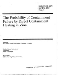 cover of the book The probability of containment failure by direct containment heating in Zion