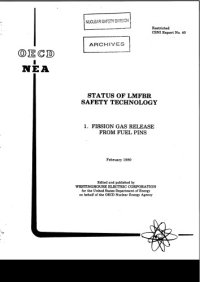 cover of the book Status of LMFBR safety technology. 1, Fission gas release from fuel pins