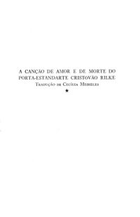 cover of the book A Canção de Amor e de Morte do Porta-Estandarte Cristóvão Rilke