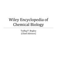 cover of the book Wiley Encyclopedia of Chemical Biology [4 vols]