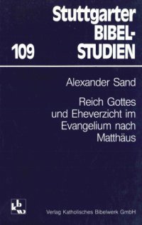 cover of the book Reich Gottes und Eheverzicht im Evangelium nach Matthäus