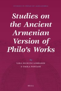 cover of the book Studies on the Ancient Armenian Version of Philo’s Works