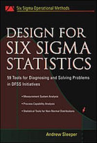 cover of the book Design for Six Sigma statistics : 59 tools for diagnosing and solving problems in DFSS initiatives