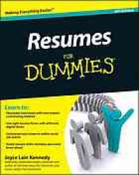 cover of the book Resumes for dummies