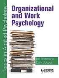 cover of the book Organizational and work psychology : topics in applied psychology