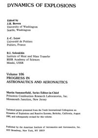 cover of the book Dynamics of Explosions (Progress in Astronautics and Aeronautics)