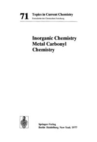 cover of the book Inorganic Chemistry, Metal Carbonyl Chemistry