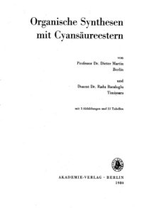 cover of the book Organische Synthesen mit Cyansäureestern