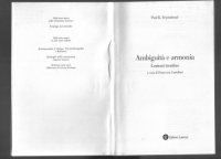 cover of the book Ambiguità e armonia: lezioni trentine