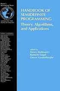 cover of the book Handbook of semidefinite programming : theory, algorithms, and applications