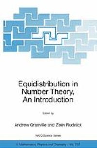 cover of the book Equidistribution in Number Theory, An Introduction