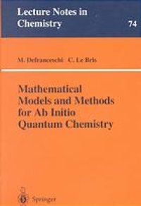 cover of the book Mathematical models and methods for ab initio quantum chemistry