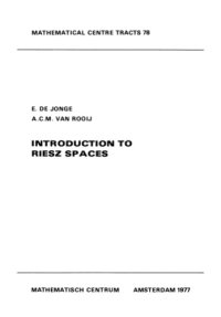 cover of the book Introduction to Riesz spaces