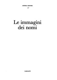 cover of the book Le immagini dei nomi