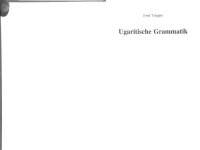 cover of the book Ugaritische Grammatik