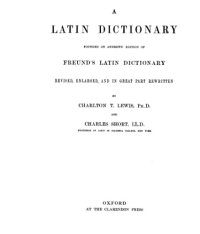 cover of the book A Latin dictionary : founded on Andrews' edition of Freund's Latin dictionary.