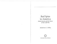 cover of the book Red spies in America: Stolen secrets and the dawn of the Cold War