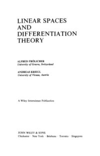 cover of the book Linear spaces and differentiation theory