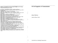 cover of the book On the pragmatics of communication