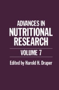 cover of the book Advances in Nutritional Research