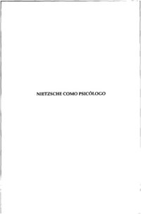 cover of the book Nietzsche como psicólogo