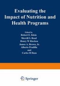 cover of the book Evaluating the Impact of Nutrition and Health Programs