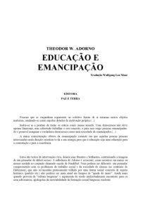 cover of the book Educação e emancipação