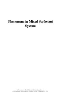 cover of the book Phenomena in Mixed Surfactant Systems