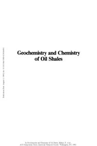 cover of the book Geochemistry and Chemistry of Oil Shales