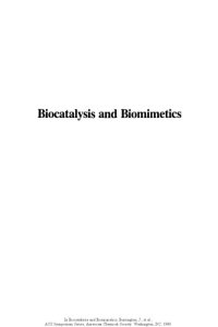 cover of the book Biocatalysis and Biomimetics