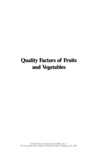 cover of the book Quality Factors of Fruits and Vegetables. Chemistry and Technology