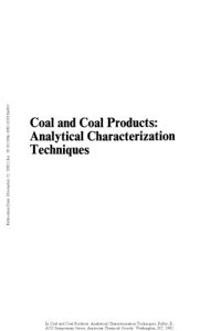 cover of the book Coal and Coal Products: Analytical Characterization Techniques