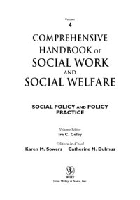 cover of the book Comprehensive handbook of social work and social welfare. / Volume 4, Social policy and policy practice