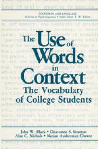 cover of the book The Use of Words in Context: The Vocabulary of Collage Students