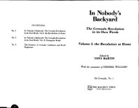 cover of the book In Nobody's Backyard: The Grenada Revolution in its own Words