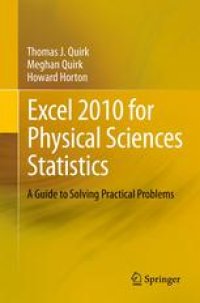 cover of the book Excel 2010 for Physical Sciences Statistics: A Guide to Solving Practical Problems