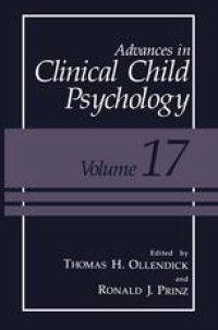 cover of the book Advances in Clinical Child Psychology