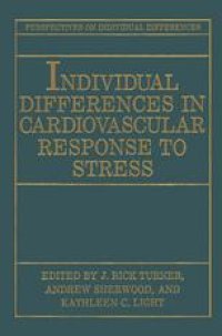 cover of the book Individual Differences in Cardiovascular Response to Stress