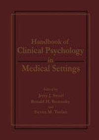 cover of the book Handbook of Clinical Psychology in Medical Settings