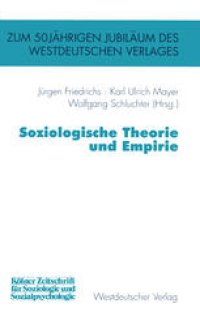 cover of the book Soziologische Theorie und Empirie