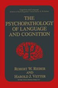 cover of the book The Psychopathology of Language and Cognition