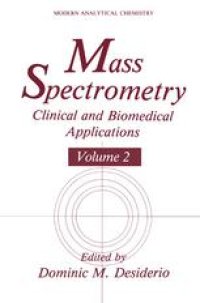 cover of the book Mass Spectrometry: Clinical and Biomedical Applications