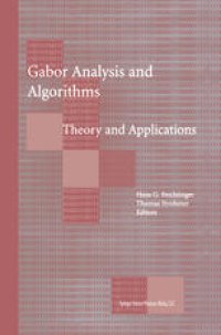 cover of the book Gabor Analysis and Algorithms: Theory and Applications