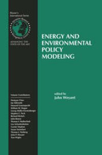 cover of the book Energy and Environmental Policy Modeling