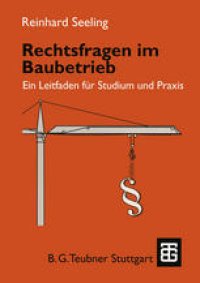 cover of the book Rechtsfragen im Baubetrieb