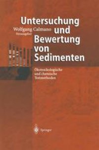 cover of the book Untersuchung und Bewertung von Sedimenten: Ökotoxikologische und chemische Testmethoden