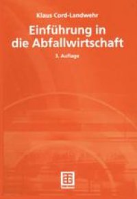 cover of the book Einführung in die Abfallwirtschaft