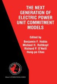 cover of the book The Next Generation of Electric Power Unit Commitment Models